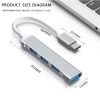 ® Yeni Ürün Type-C USB Çoklayıcı Hub | 1x USB 3.0 + 3x USB 2.0 | Yüksek Hızlı Dönüştürücü Adaptö